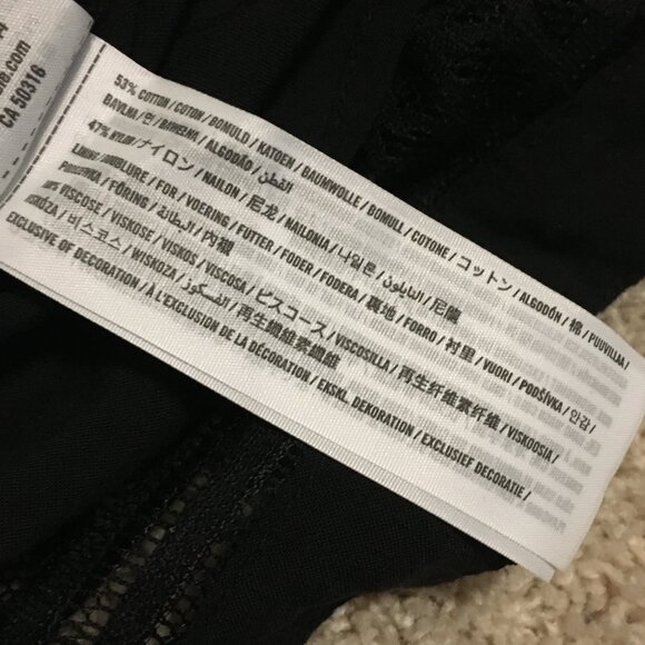 Hollister Abercrombie Gothic Black Lace Bilayer Punk Goth Dress - Picture 10 of 16